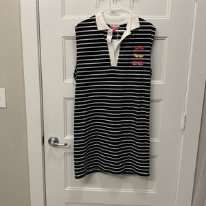 Zara Striped Sleeveless Pullover Polo Dress Natacha Paschal